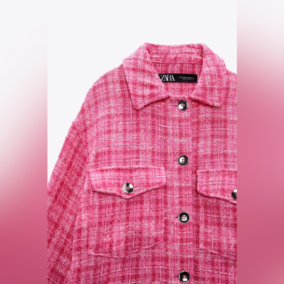 NWT Zara Check Woven Overshirt - Picture 4 of 8